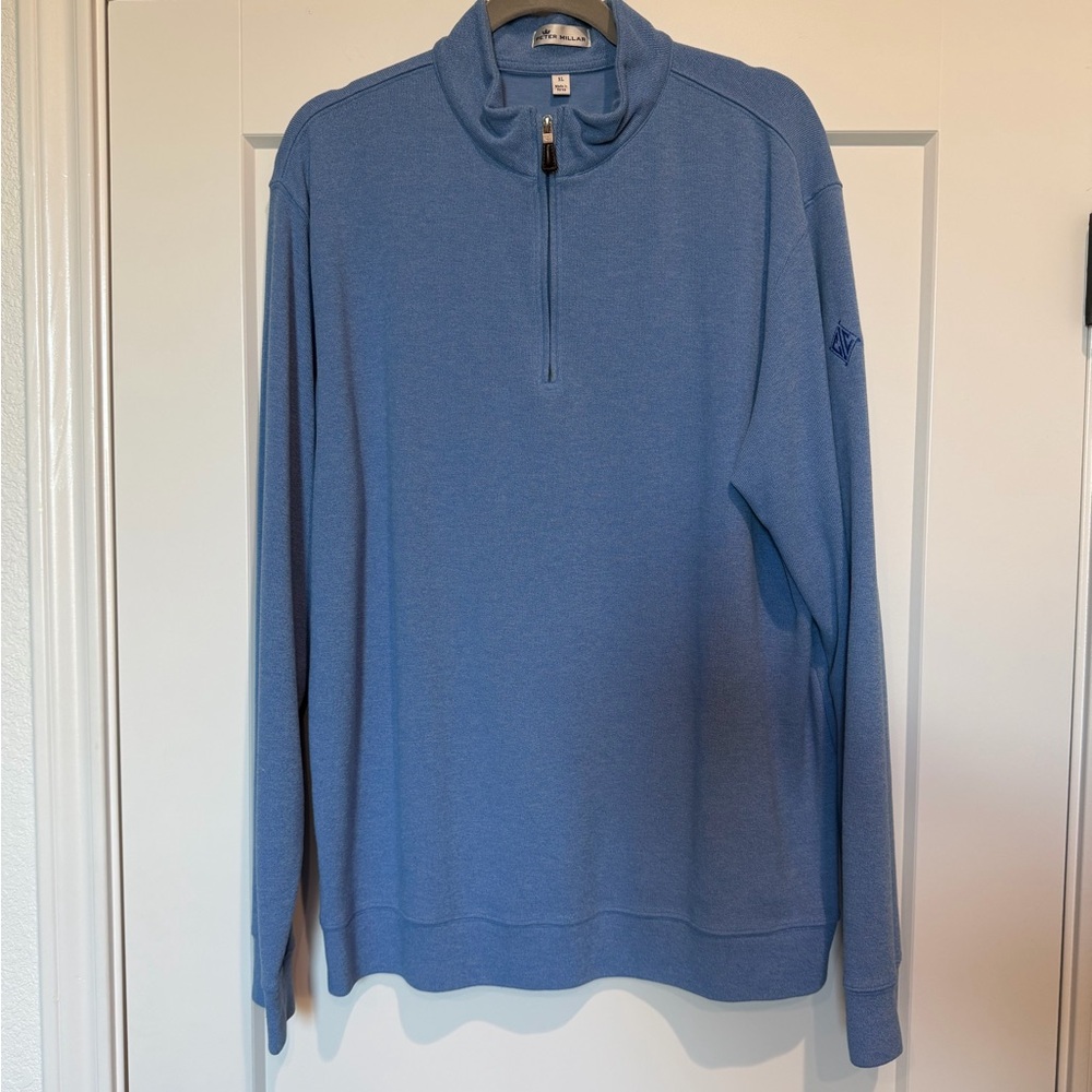 Men's Baby Blue Quarter-Zip Sweater XL